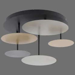 Plafonnier Paul Neuhaus Q-Piato Led Blanc, 1 Lumiere, Telecommandes