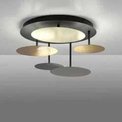 Plafonnier Paul Neuhaus Q-Piato Led Blanc, 1 Lumiere, Telecommandes