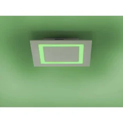 Plafonnier Paul Neuhaus Q-Miran Led Aluminium, 1 Lumiere, Telecommandes, Changeur De Couleurs