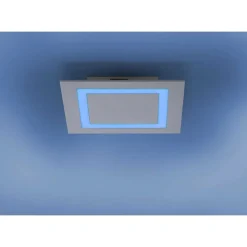 Plafonnier Paul Neuhaus Q-Miran Led Aluminium, 1 Lumiere, Telecommandes, Changeur De Couleurs