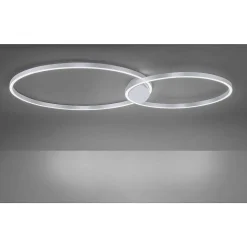 Plafonnier Paul Neuhaus Q-Kate Led Aluminium, 1 Lumiere, Telecommandes