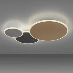 Plafonnier Paul Neuhaus Q-Piato Led Blanc, 1 Lumiere, Telecommandes