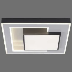 Plafonnier Paul-Neuhaus Q-Alta Led Noir, 1 Lumiere, Telecommandes