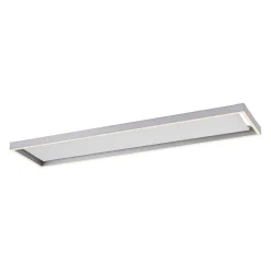Plafonnier Paul-Neuhaus Q-Kaan Led Acier Brosse, 2 Lumieres, Telecommandes