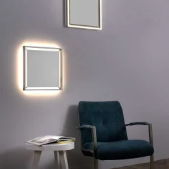 Plafonnier Paul-Neuhaus Q-Kaan Led Acier Brosse, 2 Lumieres, Telecommandes