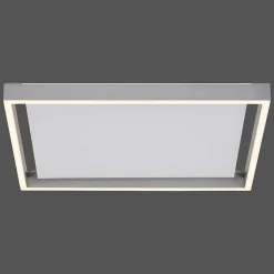 Plafonnier Paul-Neuhaus Q-Kaan Led Acier Brosse, 2 Lumieres, Telecommandes