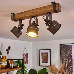Plafonnier Pehefito Noir, 3 Lumieres