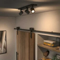 Plafonnier Philips Hue Runner Led Noir, 3 Lumieres, Telecommandes