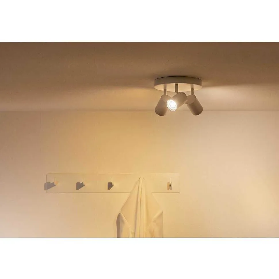 Plafonnier Philips Wiz Imageo Led Blanc, 3 Lumieres, Changeur De Couleurs
