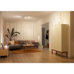 Plafonnier Philips Wiz Imageo Led Blanc, 3 Lumieres, Changeur De Couleurs