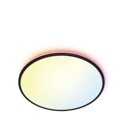Plafonnier Philips Wiz Rune Led Noir, Blanc, 1 Lumiere, Changeur De Couleurs