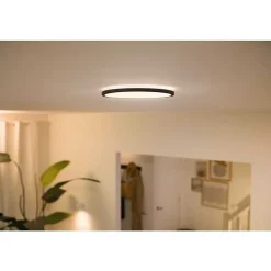 Plafonnier Philips Wiz Super Slim Led Noir, 1 Lumiere