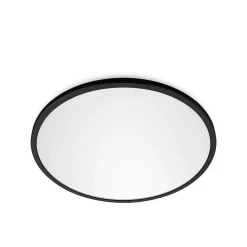Plafonnier Philips Wiz Superslim Led Noir, Blanc, 1 Lumiere