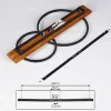 Plafonnier Pompu Led Bois Fonce, Noir, 2 Lumieres