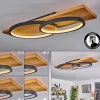 Plafonnier Pompu Led Ecru, Noir, 1 Lumiere