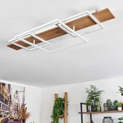 Plafonnier Pompu Led Ecru, Blanc, 1 Lumiere
