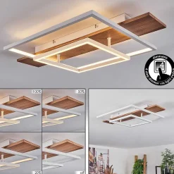 Plafonnier Pompu Led Ecru, Blanc, 1 Lumiere