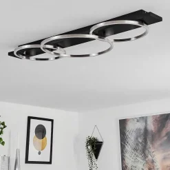 Plafonnier Pompu Led Noir, 3 Lumieres
