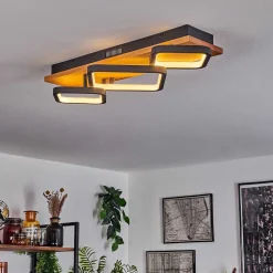 Plafonnier Pompu Led Noir, 1 Lumiere