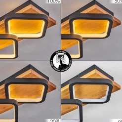 Plafonnier Pompu Led Noir, 1 Lumiere