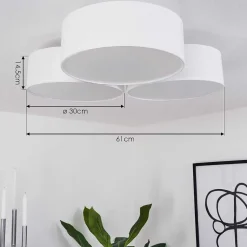 Plafonnier Purus Led Blanc, 1 Lumiere