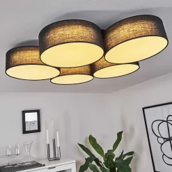 Plafonnier Purus Led Noir, 1 Lumiere