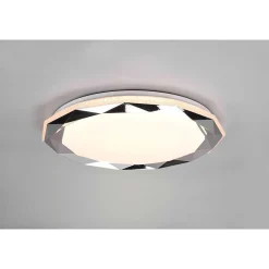 Plafonnier Reality Ando Led Chrome, 1 Lumiere, Telecommandes
