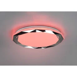 Plafonnier Reality Ando Led Chrome, 1 Lumiere, Telecommandes