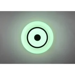 Plafonnier Reality Rana Led Noir, Blanc, 1 Lumiere, Telecommandes, Changeur De Couleurs