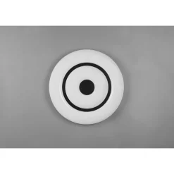Plafonnier Reality Rana Led Noir, Blanc, 1 Lumiere, Telecommandes, Changeur De Couleurs