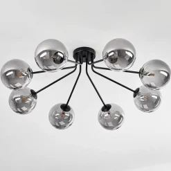 Plafonnier Remaisnil Noir, 8 Lumieres