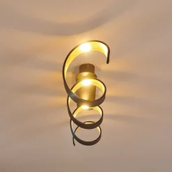 Plafonnier Rezat Led Noir Dore, 1 Lumiere