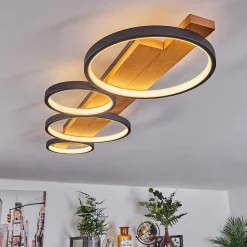 Plafonnier Rodekro Led Ecru, Noir, 1 Lumiere