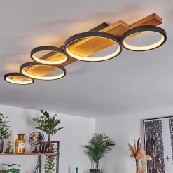 Plafonnier Rodekro Led Ecru, Noir, 1 Lumiere