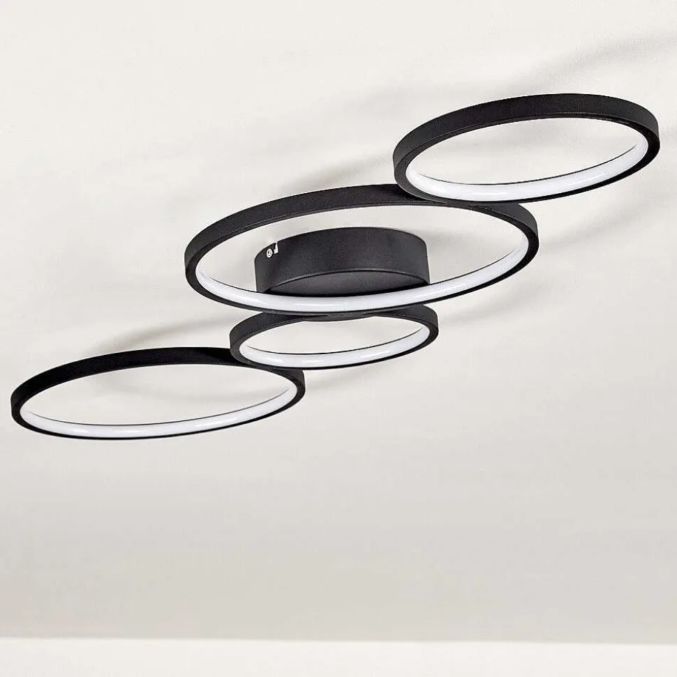 Plafonnier Rodekro Led Noir, 1 Lumiere