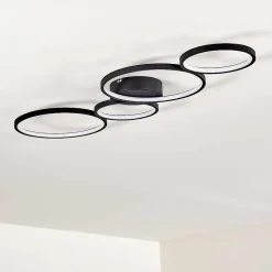 Plafonnier Rodekro Led Noir, 1 Lumiere