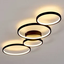 Plafonnier Rodekro Led Noir, 1 Lumiere