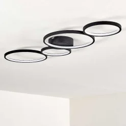 Plafonnier Rodekro Led Noir, 1 Lumiere