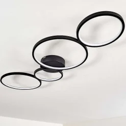 Plafonnier Rodekro Led Noir, 1 Lumiere