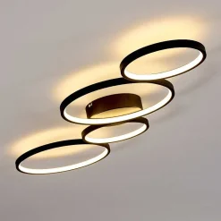 Plafonnier Rodekro Led Noir, 1 Lumiere