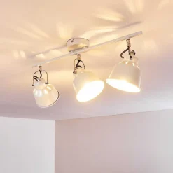 Plafonnier Safari Blanc, 3 Lumieres