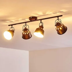 Plafonnier Safari Rouille, 4 Lumieres