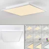 Plafonnier Salmi Led Aluminium, Blanc, 1 Lumiere, Telecommandes