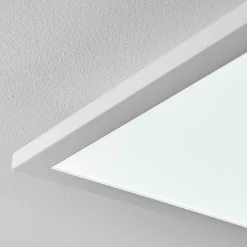 Plafonnier Salmi Led Aluminium, Blanc, 1 Lumiere, Telecommandes