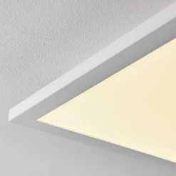 Plafonnier Salmi Led Aluminium, Blanc, 1 Lumiere, Telecommandes