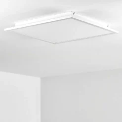 Plafonnier Salmi Led Blanc, 1 Lumiere, Telecommandes, Changeur De Couleurs