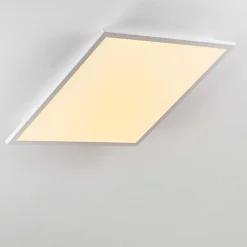 Plafonnier Salmi Led Blanc, 1 Lumiere, Telecommandes, Changeur De Couleurs