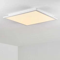 Plafonnier Salmi Led Blanc, 1 Lumiere, Telecommandes, Changeur De Couleurs