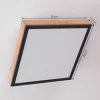 Plafonnier Salmi Led Couleur Bois, Noir, Blanc, 1 Lumiere