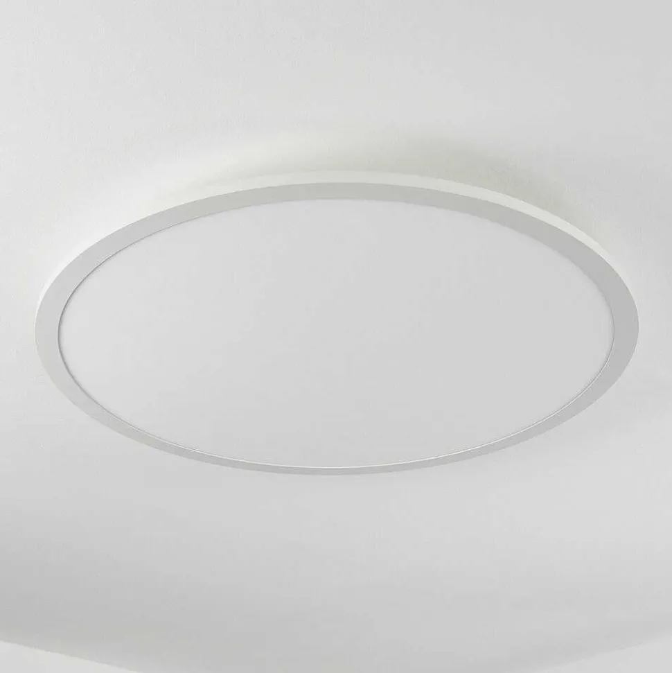 Plafonnier Sani Led Blanc, 1 Lumiere, Telecommandes, Changeur De Couleurs